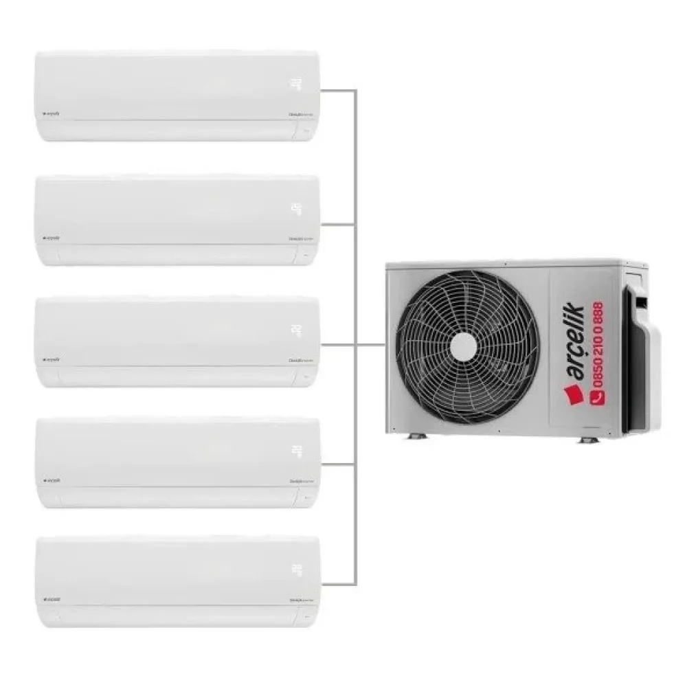 Arçelik 1+5 Multi Sistem Duvar İnverter Klima 9+9+12+12