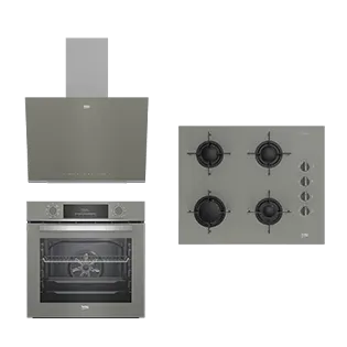 MANHATTAN GRİ BUHAR DESTEKLİ CAM ÇEYİZ SET