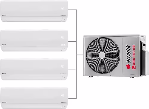 Arçelik 1+5 Multi Sistem Duvar Tipi İnverter Klima 9+9+12+12 - (1 Dış + 4 İç Ünite)