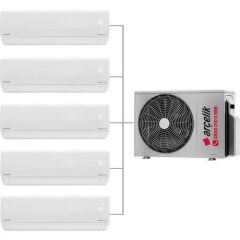 Arçelik 1+5 Multi Sistem Duvar Tipi İnverter Klima 9+9+9+9+12 - (1 Dış + 5 İç Ünite)